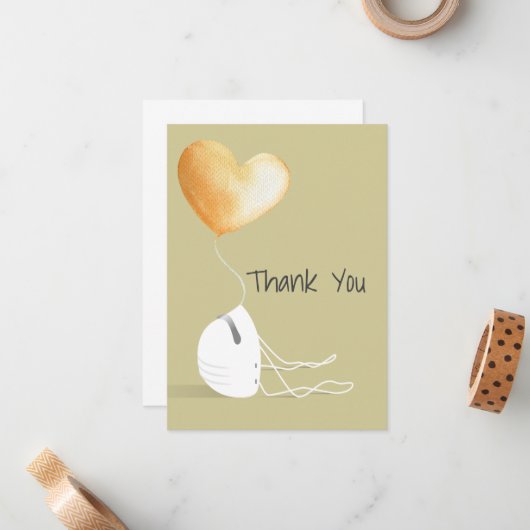 Hartelijk dank voor de Coronavirus Edition Notitiekaartje (Voorkant / Achterkant in situ)