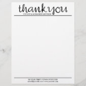 Hartelijk dank voor de cursieve zwarte briefhoofd (Voorkant)