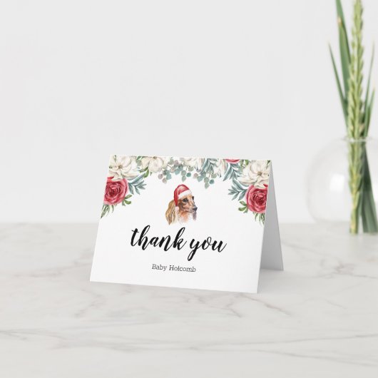 Hartelijk dank voor de Dachshund Waterverf Festive Bedankkaart (Voorkant)