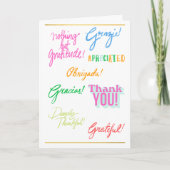 Hartelijk dank voor de dag van de Administratieve  Kaart (Voorkant)