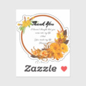 Hartelijk dank voor de Design Square Sticker (Vel)