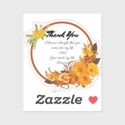 Hartelijk dank voor de Design Square Sticker (Vel)