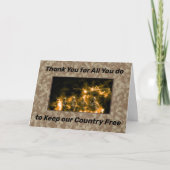 Hartelijk dank voor de dienstpersoon in het leger bedankkaart (Voorkant)