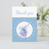 Hartelijk dank voor de Dragonfly Waterverf Natuur  Bedankkaart (Staand voorkant)