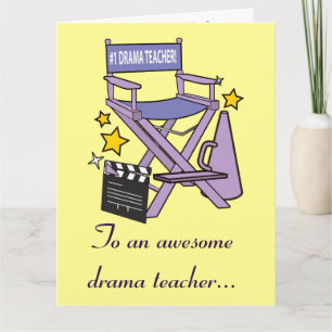 Hartelijk dank voor de drama-leraar van de Cast en Bedankkaart