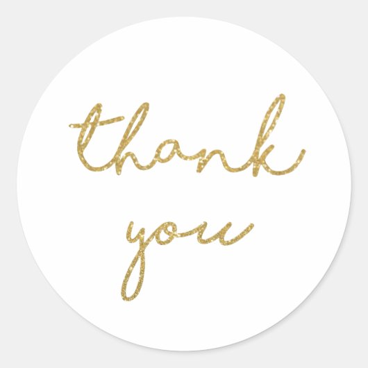 Hartelijk dank voor de eenvoudige elegante goudhou ronde sticker (Voorkant)