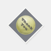 Hartelijk dank voor de Eenvoudige Gold Circle Grat Servet (Hoek)