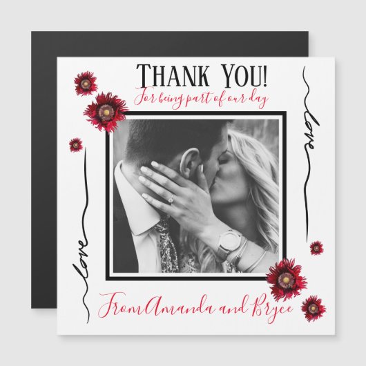 Hartelijk dank voor de eenvoudige rode papies (Voorkant / Achterkant)