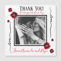 Hartelijk dank voor de eenvoudige rode papies