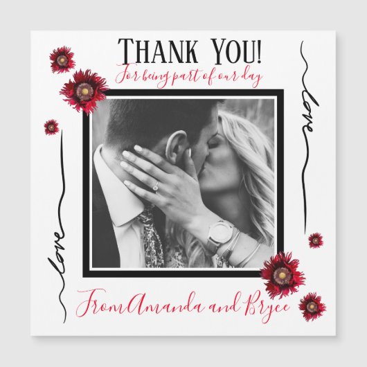 Hartelijk dank voor de eenvoudige rode papies (Voorkant)