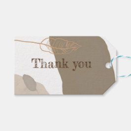 Hartelijk dank voor de eenvoudige Schone Beige Min Cadeaulabel