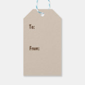 Hartelijk dank voor de eenvoudige Schone Beige Min Cadeaulabel (Achterkant)