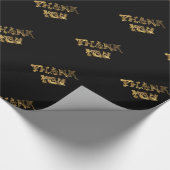 Hartelijk dank voor de elegante Bedankt Black en G Cadeaupapier (Hoek)