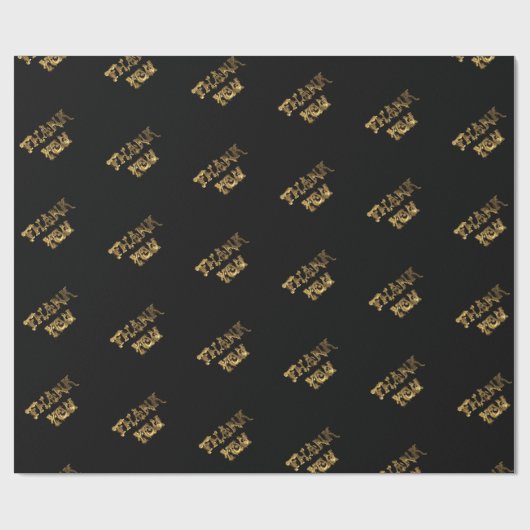 Hartelijk dank voor de elegante Bedankt Black en G Cadeaupapier (Vlak)