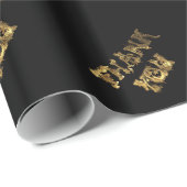 Hartelijk dank voor de elegante Bedankt Black en G Cadeaupapier (Rol Hoek)