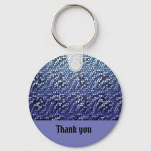 Hartelijk dank voor de elegante, heldere blauwe mo sleutelhanger