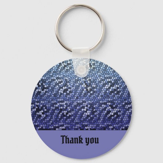 Hartelijk dank voor de elegante, heldere blauwe mo sleutelhanger (Voorkant)