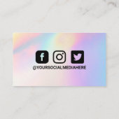 Hartelijk dank voor de elegante holografische inst visitekaartje (Achterkant)