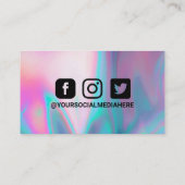 Hartelijk dank voor de elegante holografische inst visitekaartje (Achterkant)