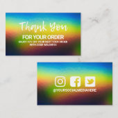 Hartelijk dank voor de elegante holografische inst visitekaartje (Voorkant / Achterkant)