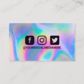 Hartelijk dank voor de elegante holografische inst visitekaartje (Achterkant)