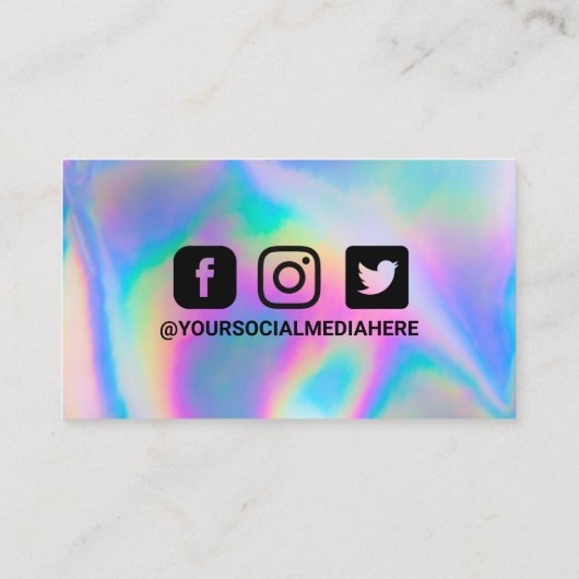 Hartelijk dank voor de elegante holografische inst visitekaartje (Achterkant)