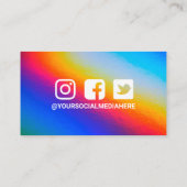 Hartelijk dank voor de elegante holografische inst visitekaartje (Achterkant)