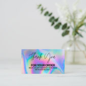 Hartelijk dank voor de elegante holografische inst visitekaartje (Staand voorkant)