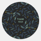 Hartelijk dank voor de elegante waterverf bijkanto ronde sticker (Voorkant)