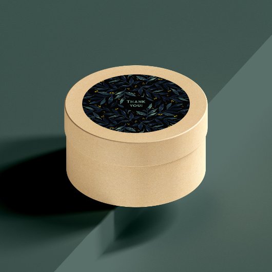 Hartelijk dank voor de elegante waterverf bijkanto ronde sticker