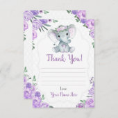 Hartelijk dank voor de ellephant-schoeisel van de  informatiekaartje (Voorkant / Achterkant)