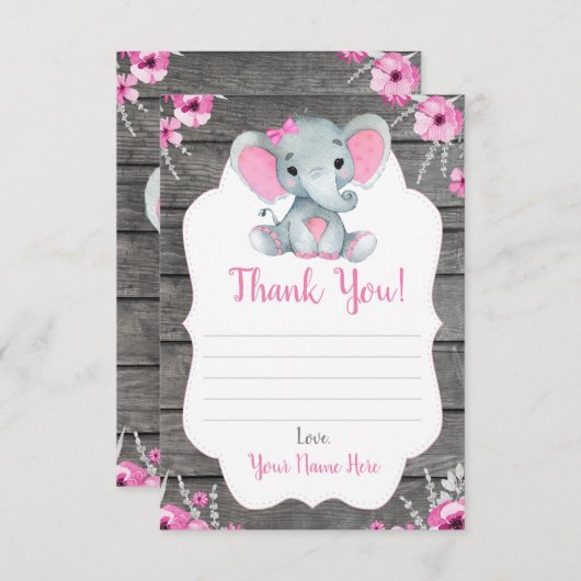 Hartelijk dank voor de ellephant-schoeisel van de  informatiekaartje (Voorkant / Achterkant)