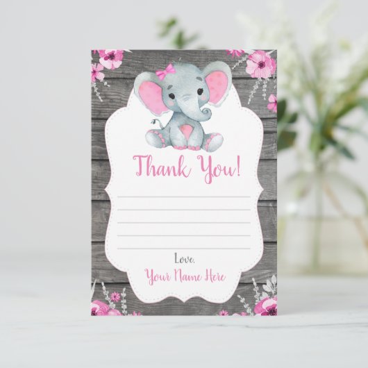 Hartelijk dank voor de ellephant-schoeisel van de  informatiekaartje (Staand voorkant)