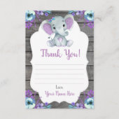 Hartelijk dank voor de ellephant-schoeisel van de  informatiekaartje (Voorkant)