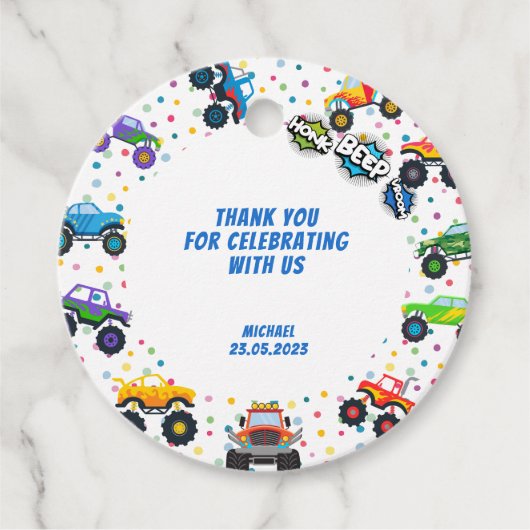 Hartelijk dank voor de enorme reuzenbusjes van Hon Bedankjes Labels (Voorkant)