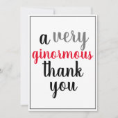 Hartelijk dank voor de enorme waardering Red Black Bedankkaart (Voorkant)