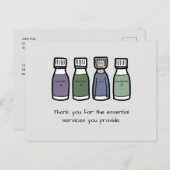 "Hartelijk dank voor de essentiële diensten die u  Briefkaart (Voorkant / Achterkant)