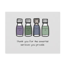 "Hartelijk dank voor de essentiële diensten die u 