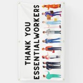 Hartelijk dank voor de essentiële werknemers in de spandoek (Verticaal)