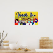 Hartelijk dank voor de essentiële werknemers poster (Keuken)