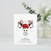 Hartelijk dank voor de feestdag 2020 in de gezondh briefkaart (Staand voorkant)