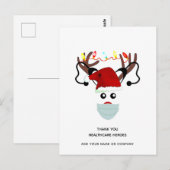 Hartelijk dank voor de feestdag 2020 in de gezondh briefkaart (Voorkant / Achterkant)