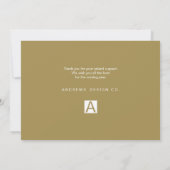 Hartelijk dank voor de feestdag kaart (Achterkant)