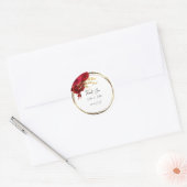 Hartelijk dank voor de felle hartbridal Sweet16th  Ronde Sticker (Envelop)