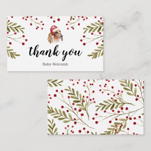 Hartelijk dank voor de Festive Enclosure van de Da Informatiekaartje (Voorkant / Achterkant)