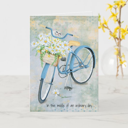 Hartelijk dank voor de fiets kaart (Gele Bloem)