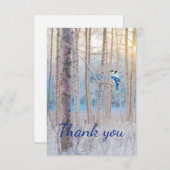 Hartelijk dank voor de Forest Blue Jay Bird Natuur Bedankkaart (Voorkant / Achterkant)