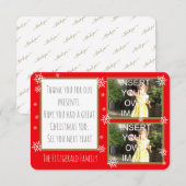 Hartelijk dank voor de foto Aangepast gepersonalis Bedankkaart (Voorkant / Achterkant)