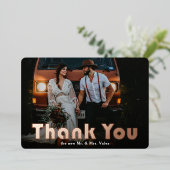 Hartelijk dank voor de foto Echte Folie Folie Uitnodiging (Staand Voorkant)