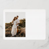 Hartelijk dank voor de foto Echte Folie Folie Uitnodiging (Achterkant)